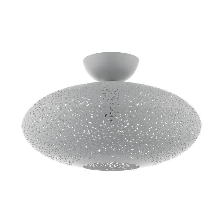 1 Light Nordic Gray Semi Flush Mount