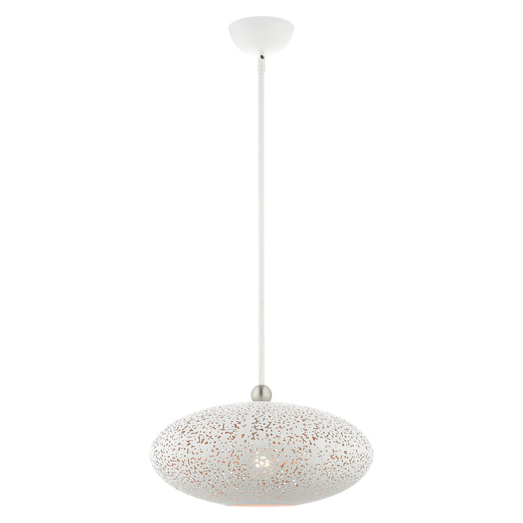 1 Light White Pendant by Livex Lighting
