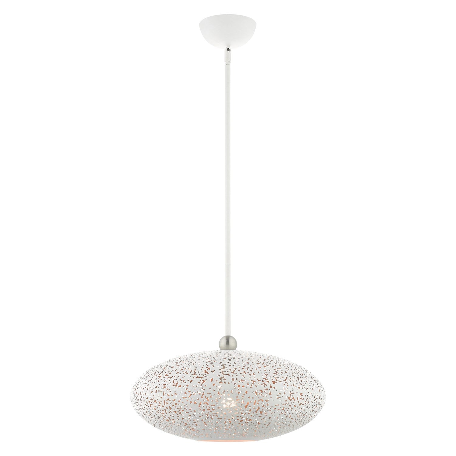 1 Light White Pendant by Livex Lighting