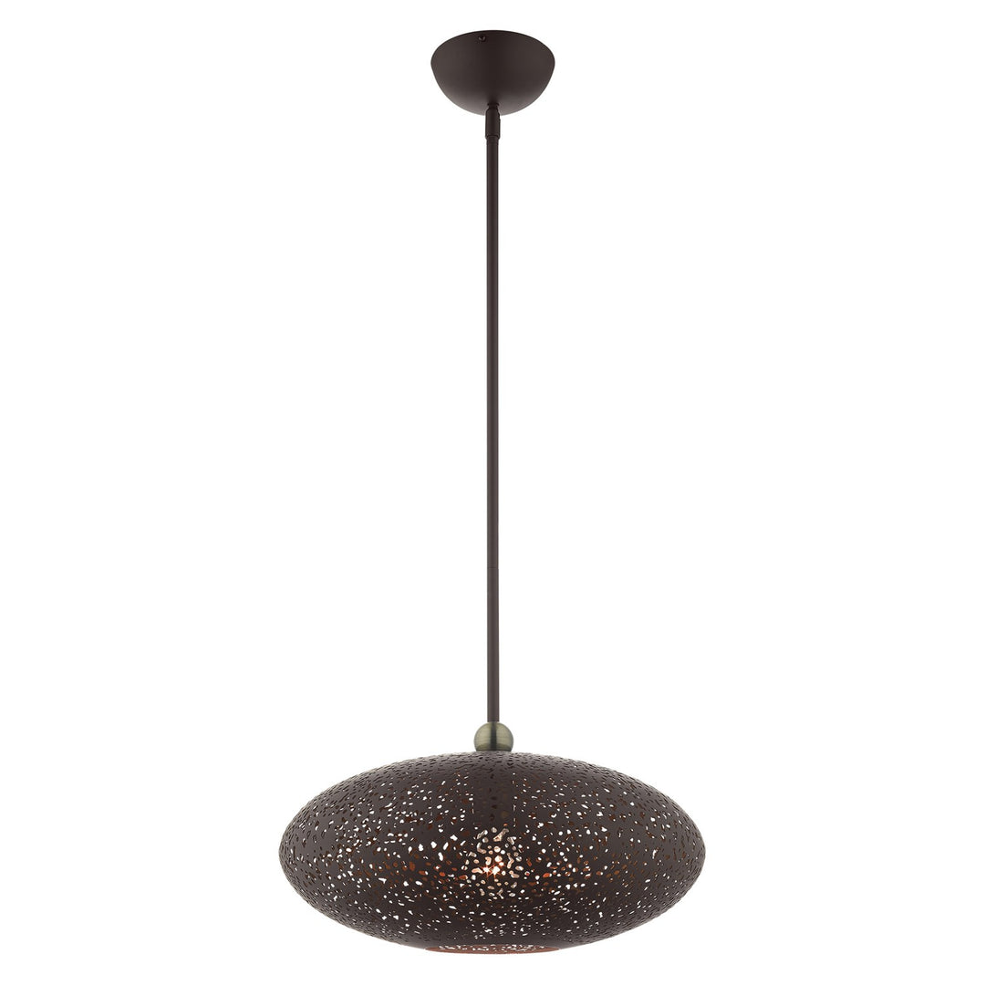 1 Light Bronze Pendant by Livex Lighting