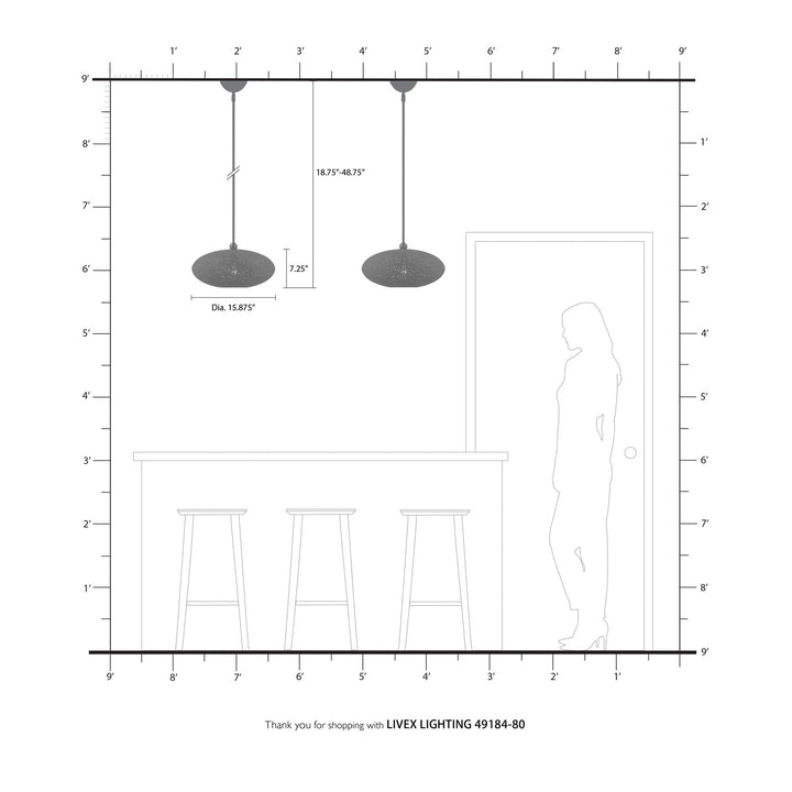 1 Light Nordic Gray Pendant
