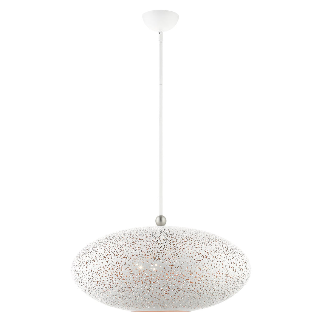 3 Light White Pendant by Livex Lighting