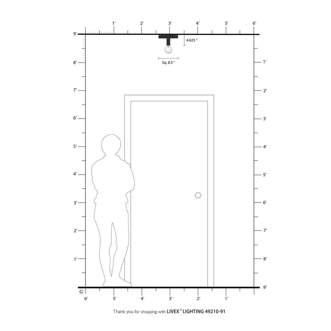 1 Light Brushed Nickel Ceiling Mount
