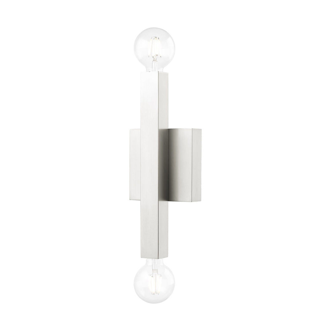 2 Light Brushed Nickel Ada Wall Sconce by Livex Lighting