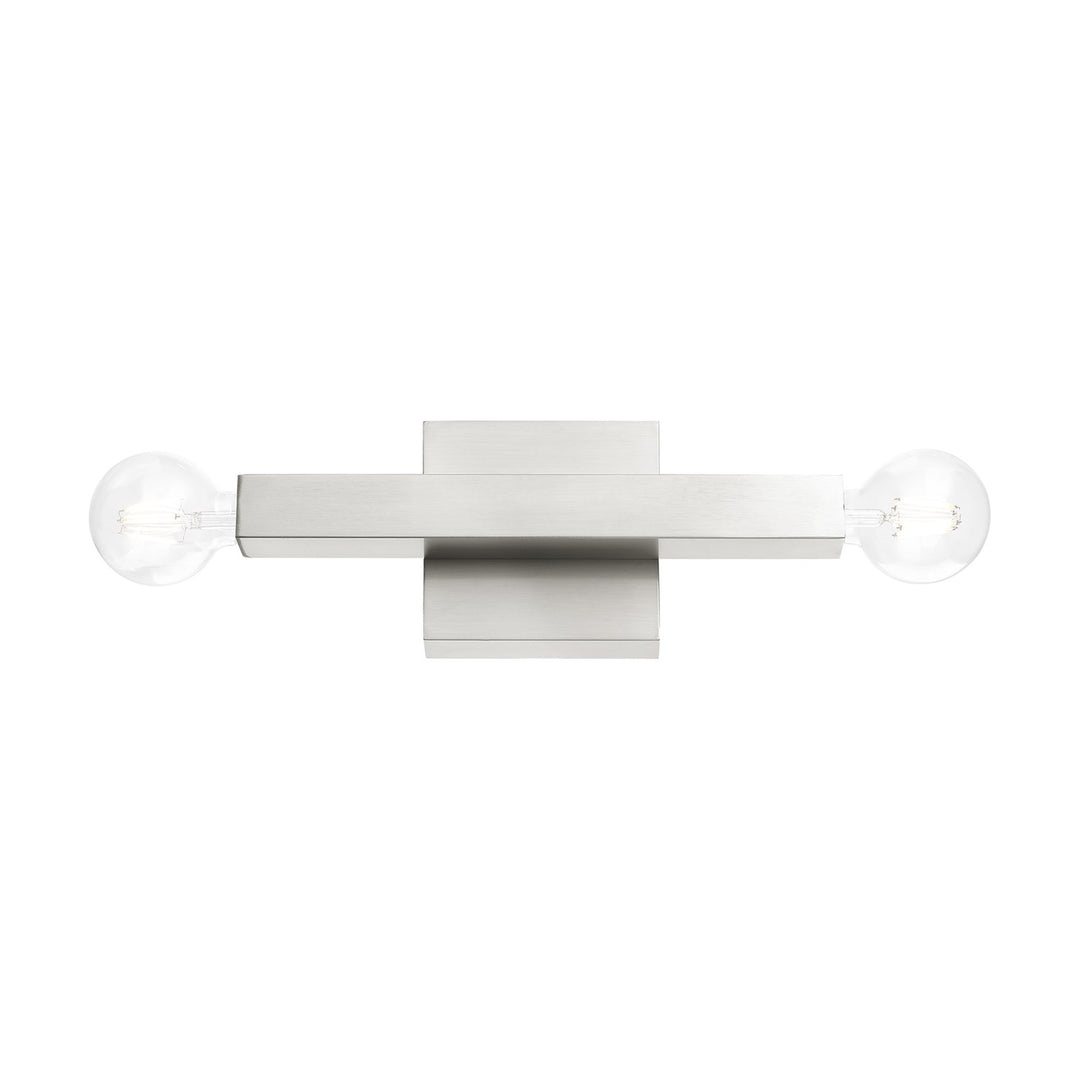 2 Light Brushed Nickel Ada Wall Sconce