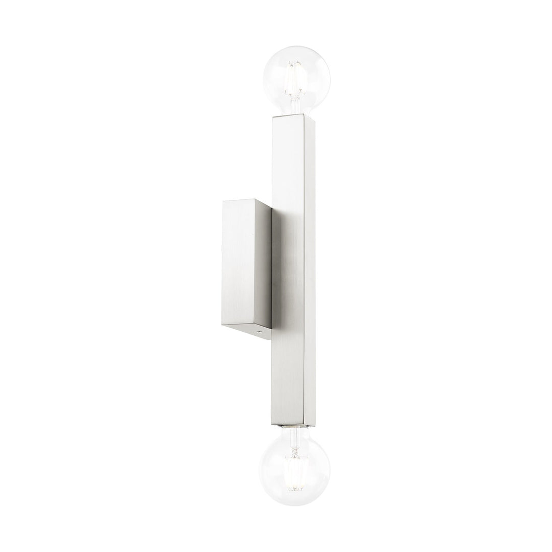 2 Light Brushed Nickel Ada Wall Sconce