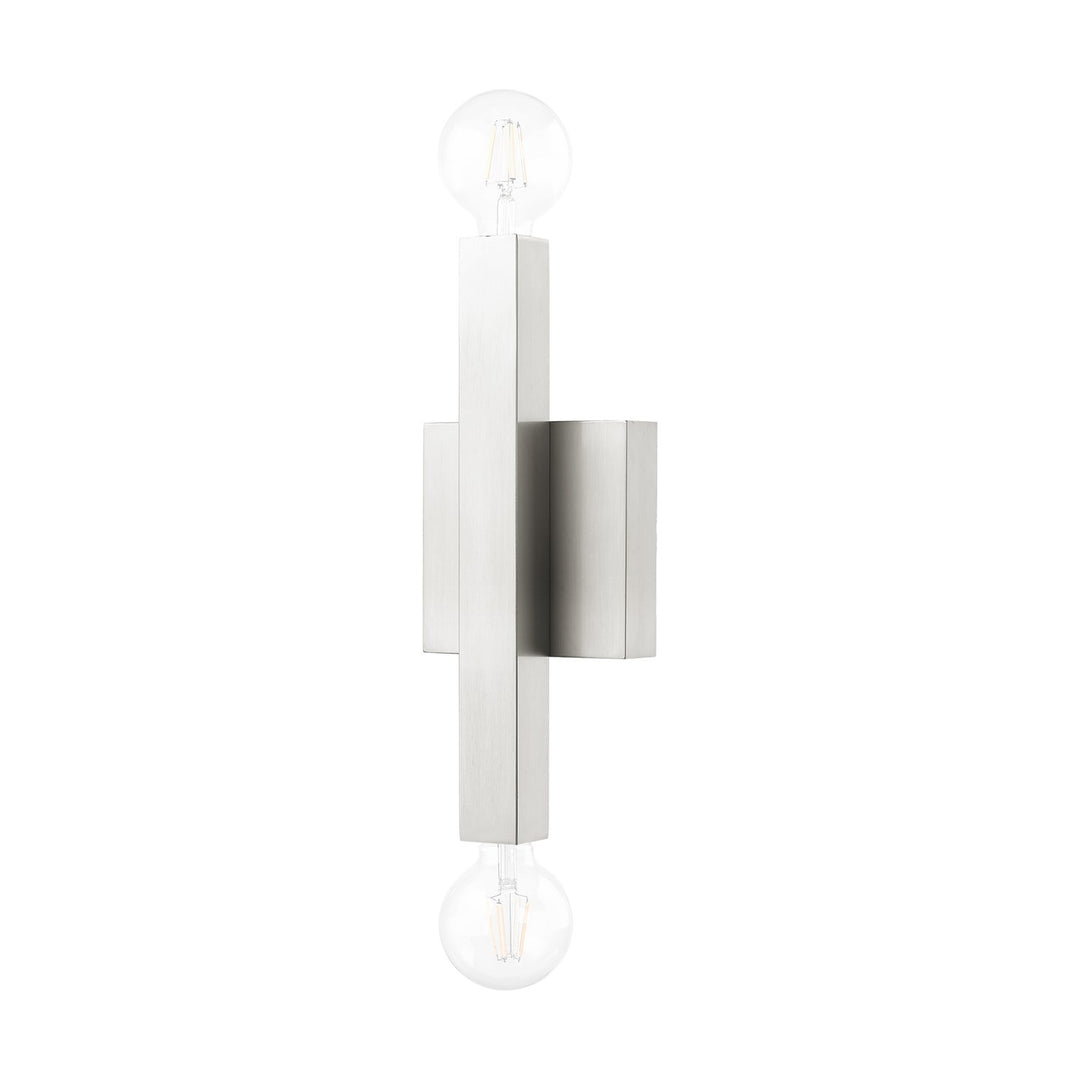 2 Light Brushed Nickel Ada Wall Sconce