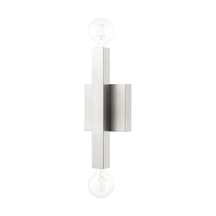2 Light Brushed Nickel Ada Wall Sconce