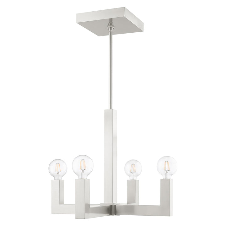 4 Light Brushed Nickel Chandelier