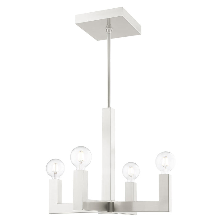 4 Light Brushed Nickel Chandelier