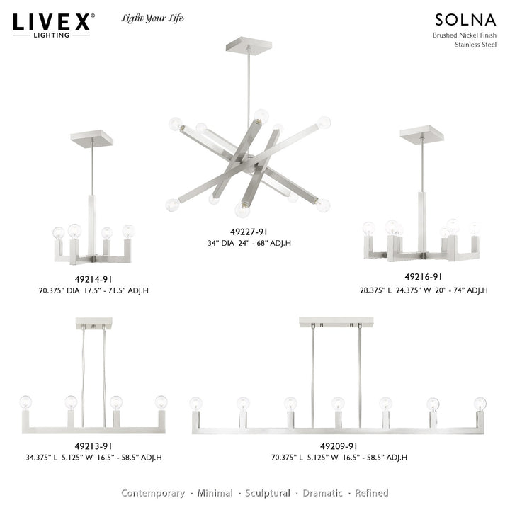 4 Light Brushed Nickel Chandelier