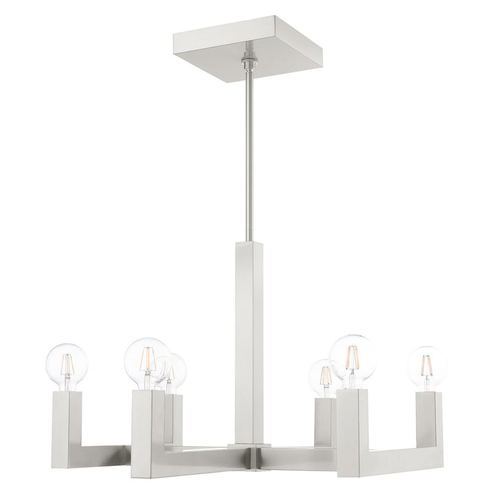 6 Light Brushed Nickel Chandelier