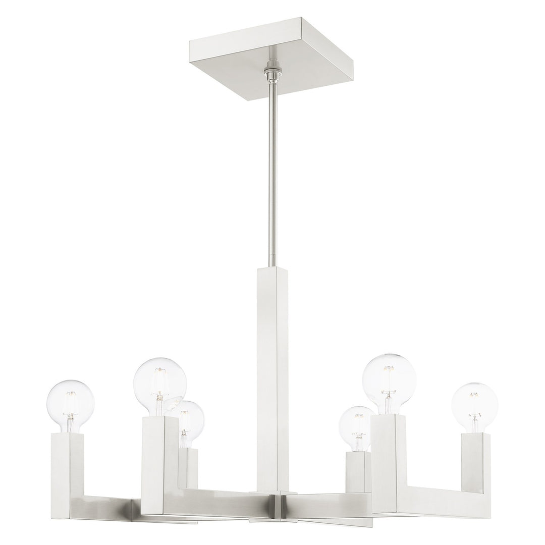 6 Light Brushed Nickel Chandelier
