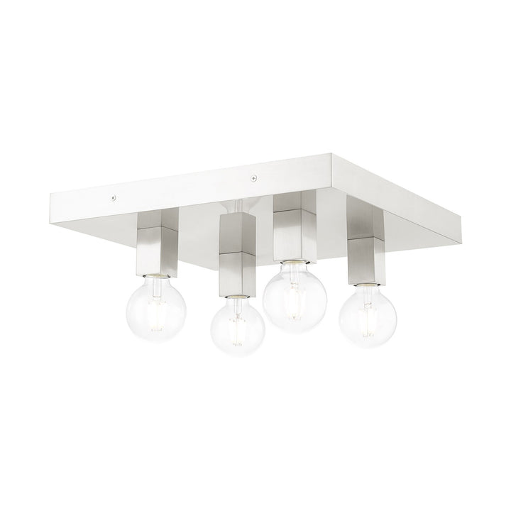 4 Light Brushed Nickel Ceiling Mount by Livex Lighting