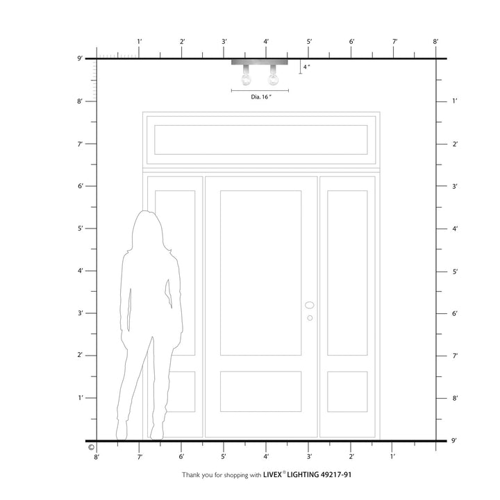 4 Light Brushed Nickel Ceiling Mount