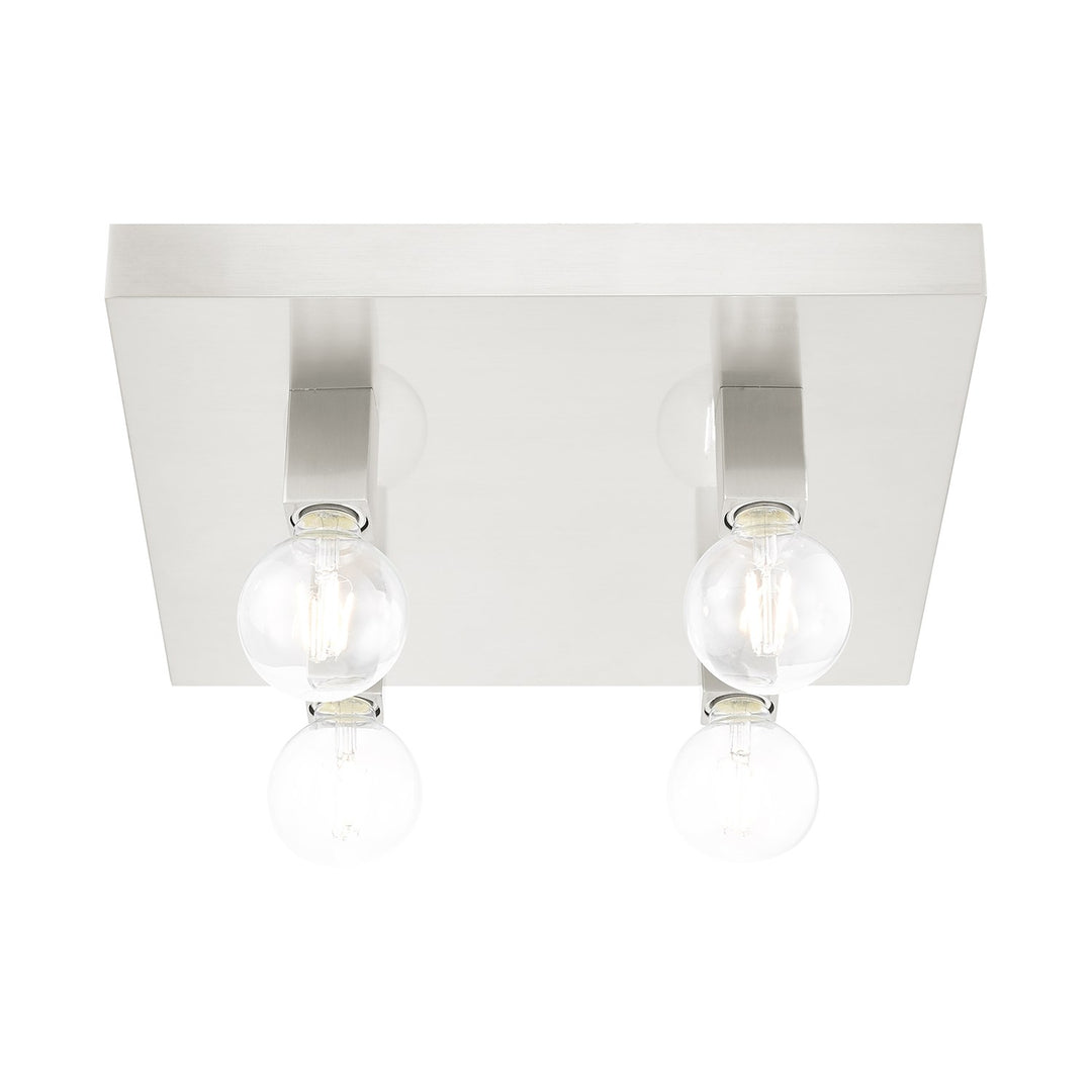 4 Light Brushed Nickel Ceiling Mount