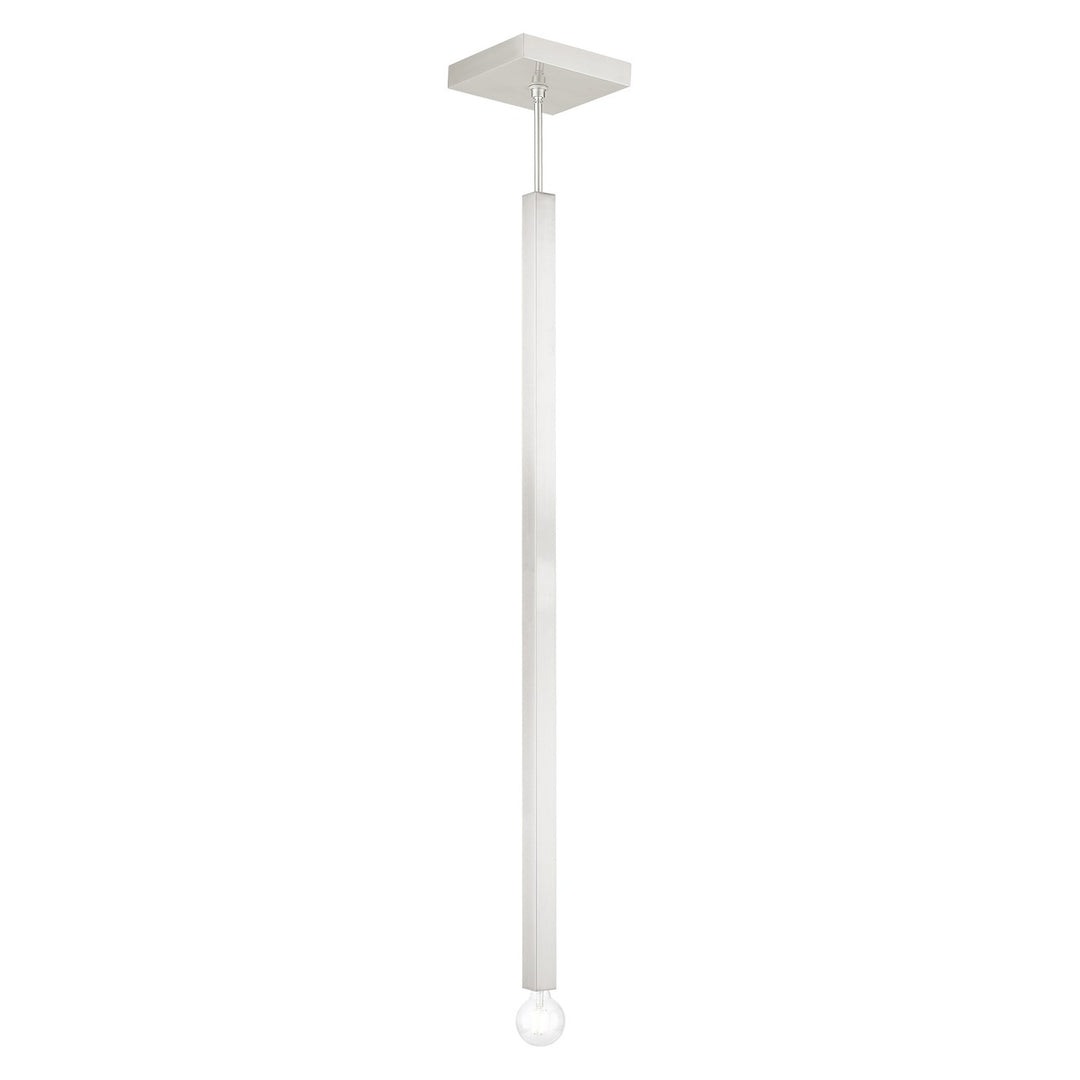 1 Light Brushed Nickel Single Pendant by Livex Lighting