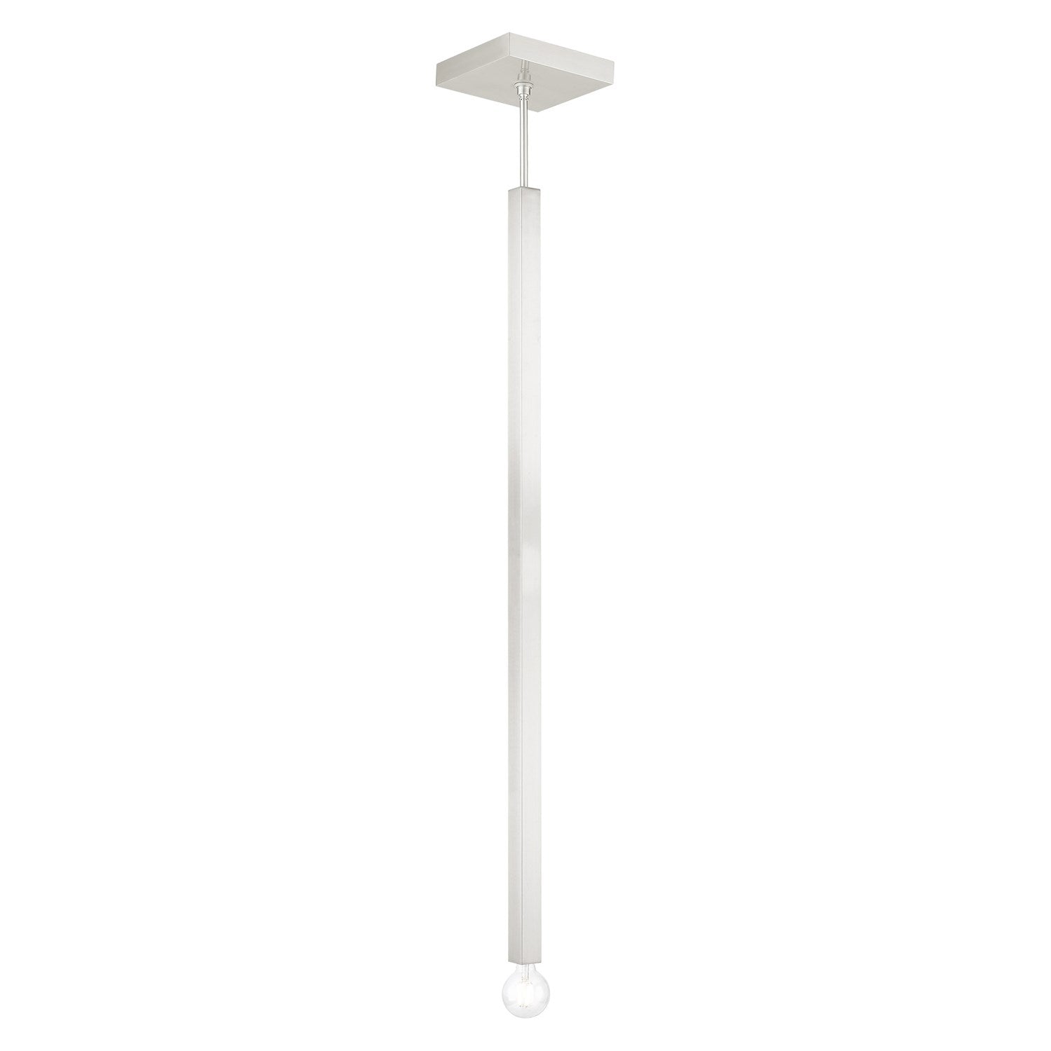 1 Light Brushed Nickel Single Pendant by Livex Lighting