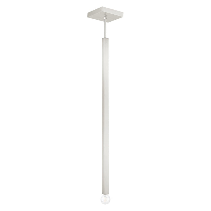 1 Light Brushed Nickel Single Pendant