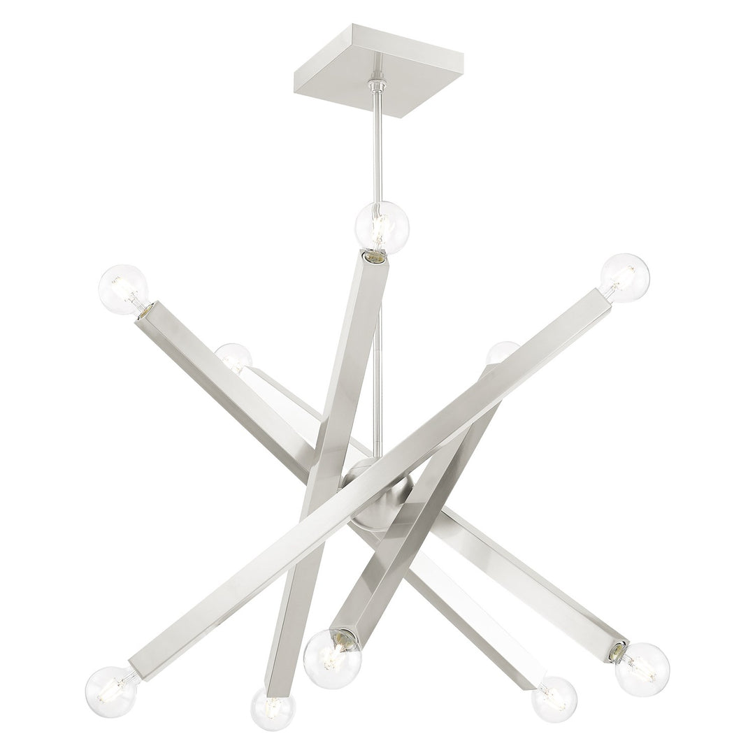 10 Light Brushed Nickel Chandelier