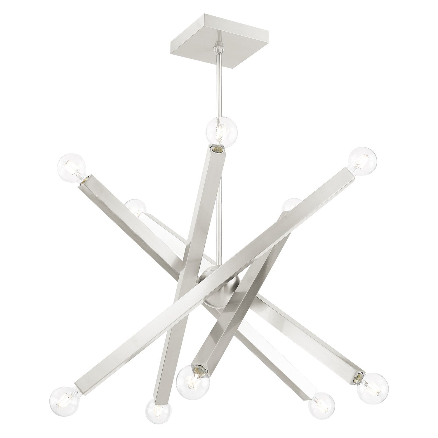 10 Light Brushed Nickel Chandelier