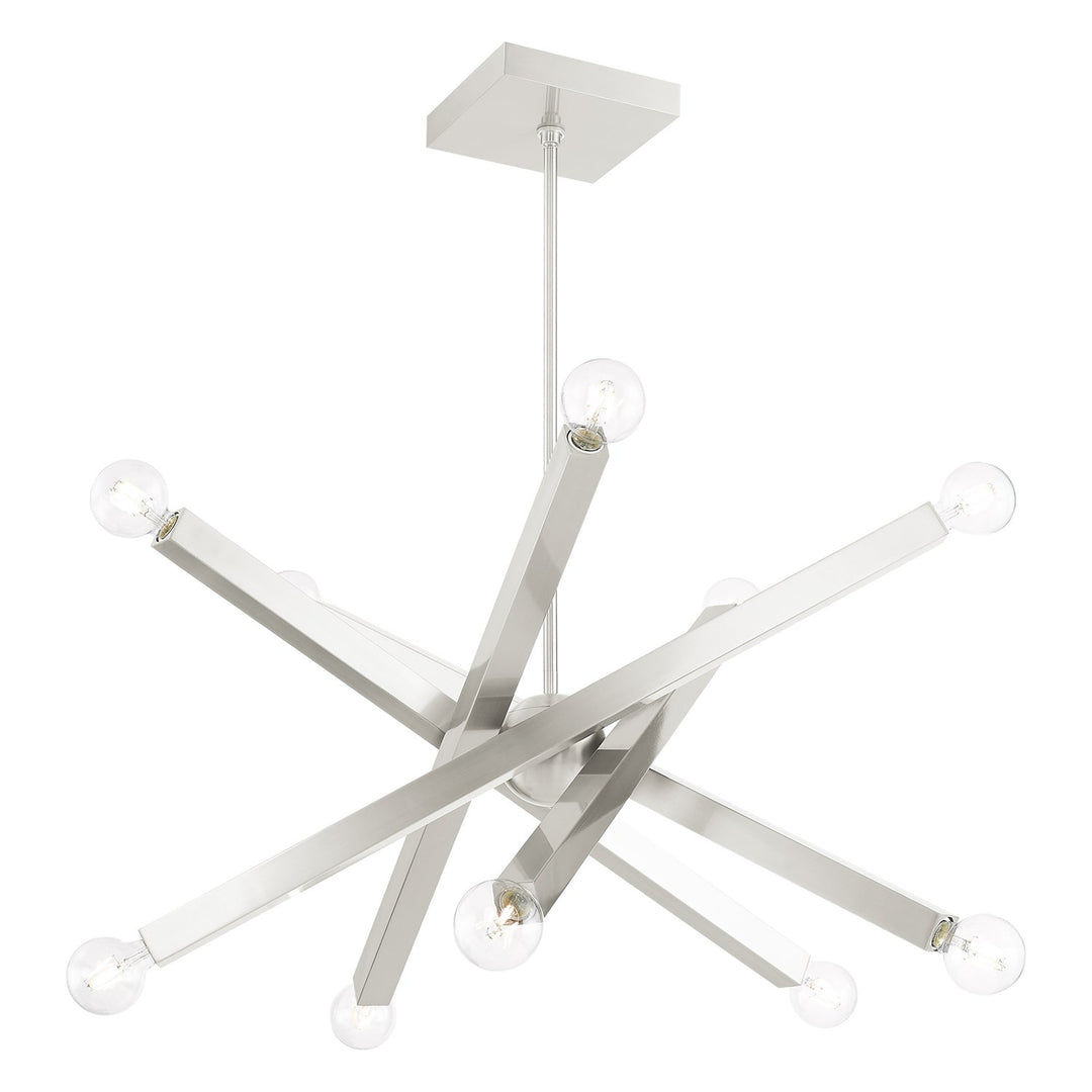10 Light Brushed Nickel Chandelier