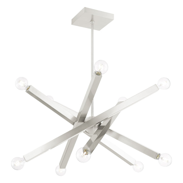 10 Light Brushed Nickel Chandelier