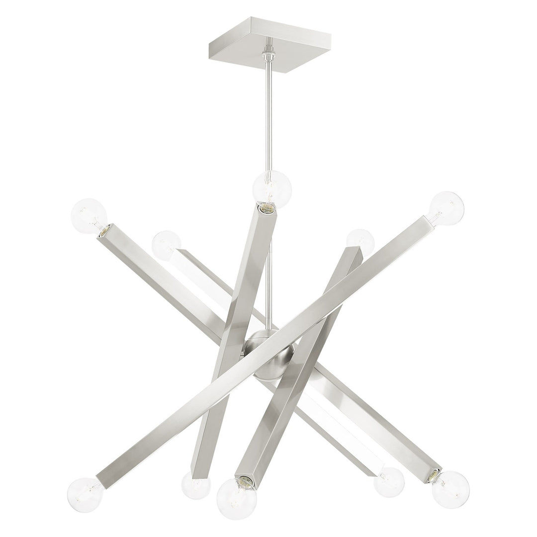 10 Light Brushed Nickel Chandelier