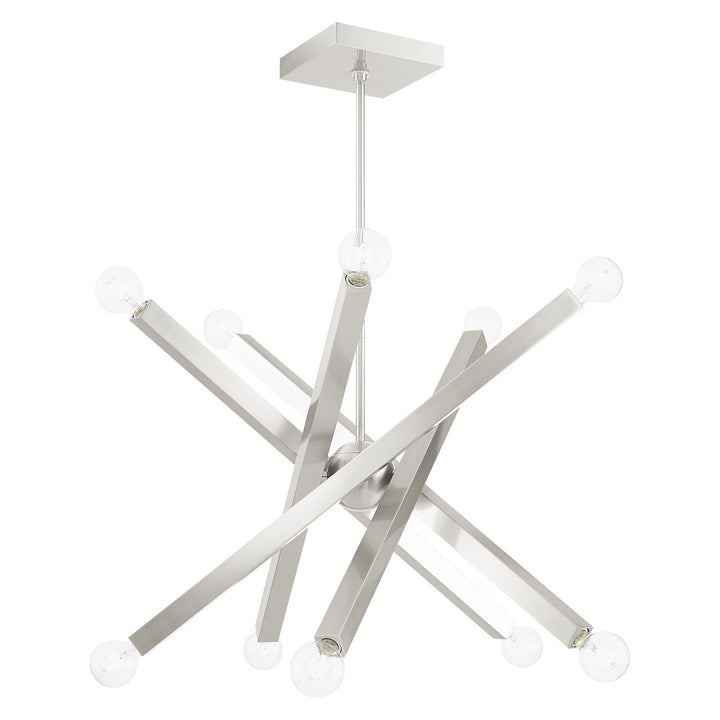 10 Light Brushed Nickel Chandelier