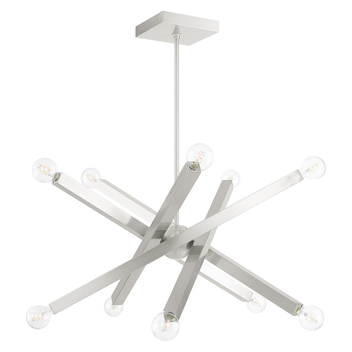 10 Light Brushed Nickel Chandelier