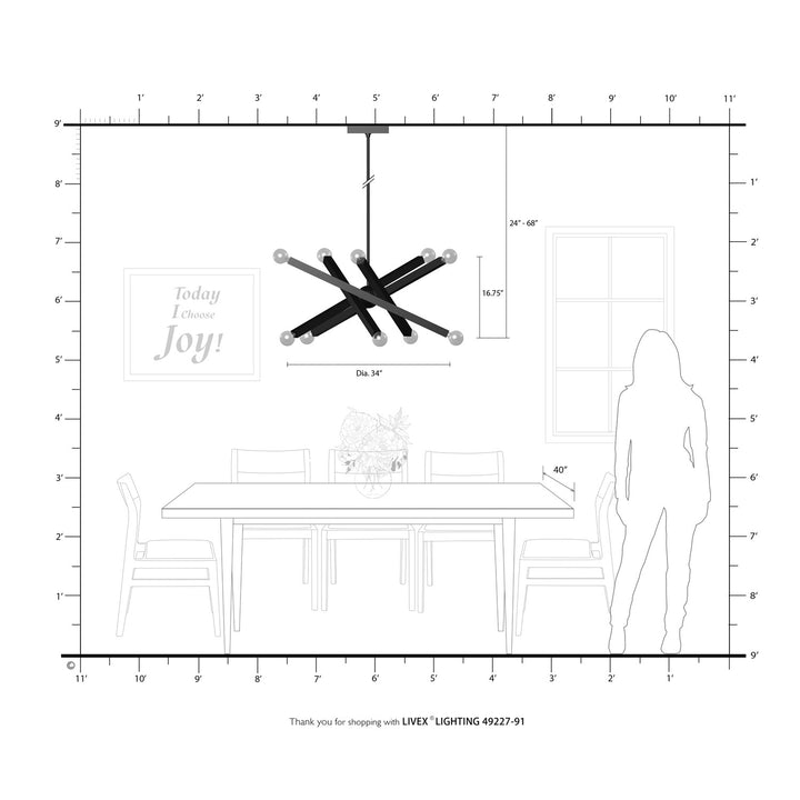 10 Light Brushed Nickel Chandelier