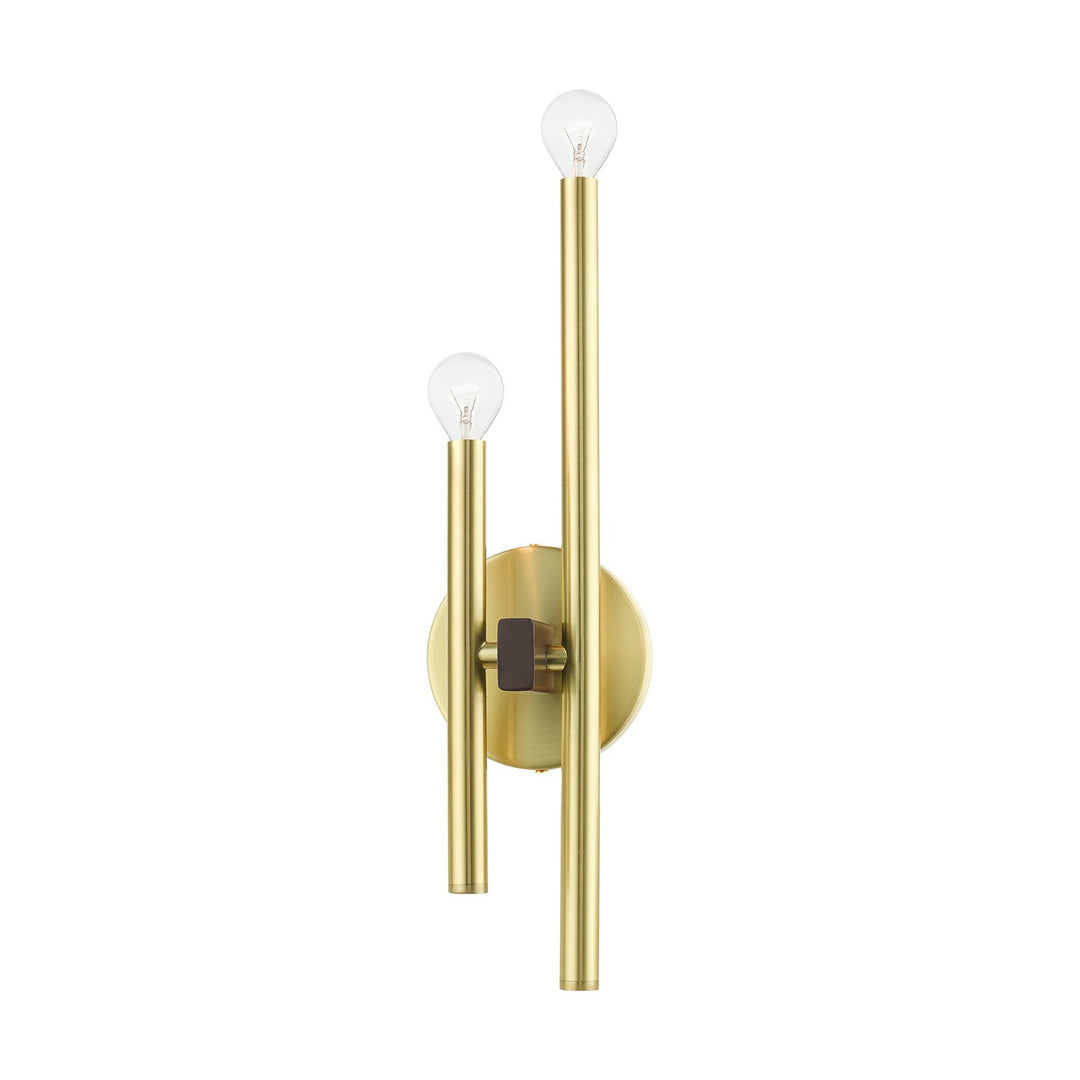 2 Light Satin Brass Ada Double Sconce by Livex Lighting