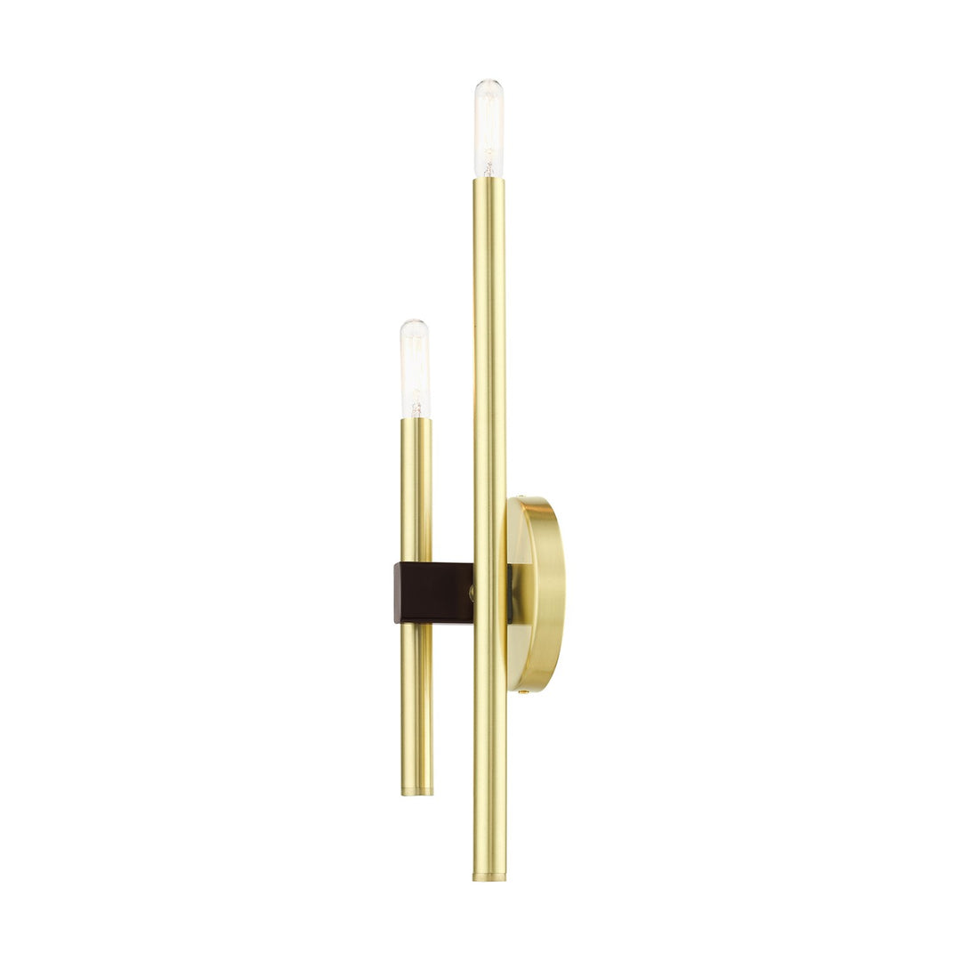 2 Light Satin Brass Ada Double Sconce