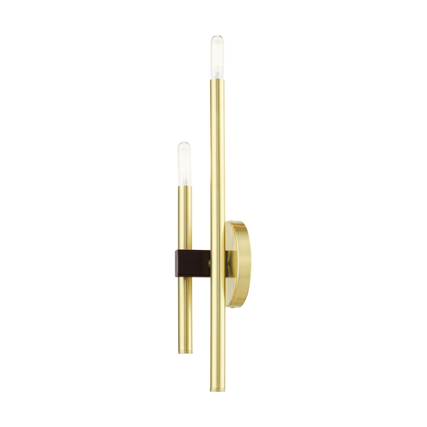 2 Light Satin Brass Ada Double Sconce