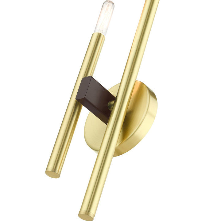2 Light Satin Brass Ada Double Sconce