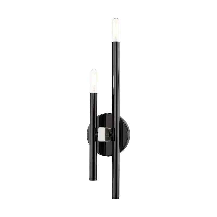 2 Light Black Chrome Ada Double Sconce by Livex Lighting