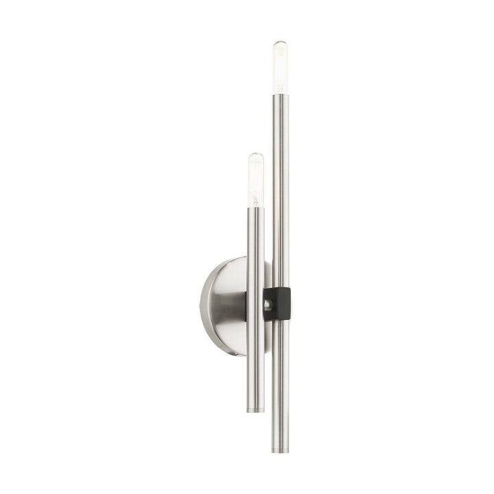 2 Light Brushed Nickel Ada Double Sconce