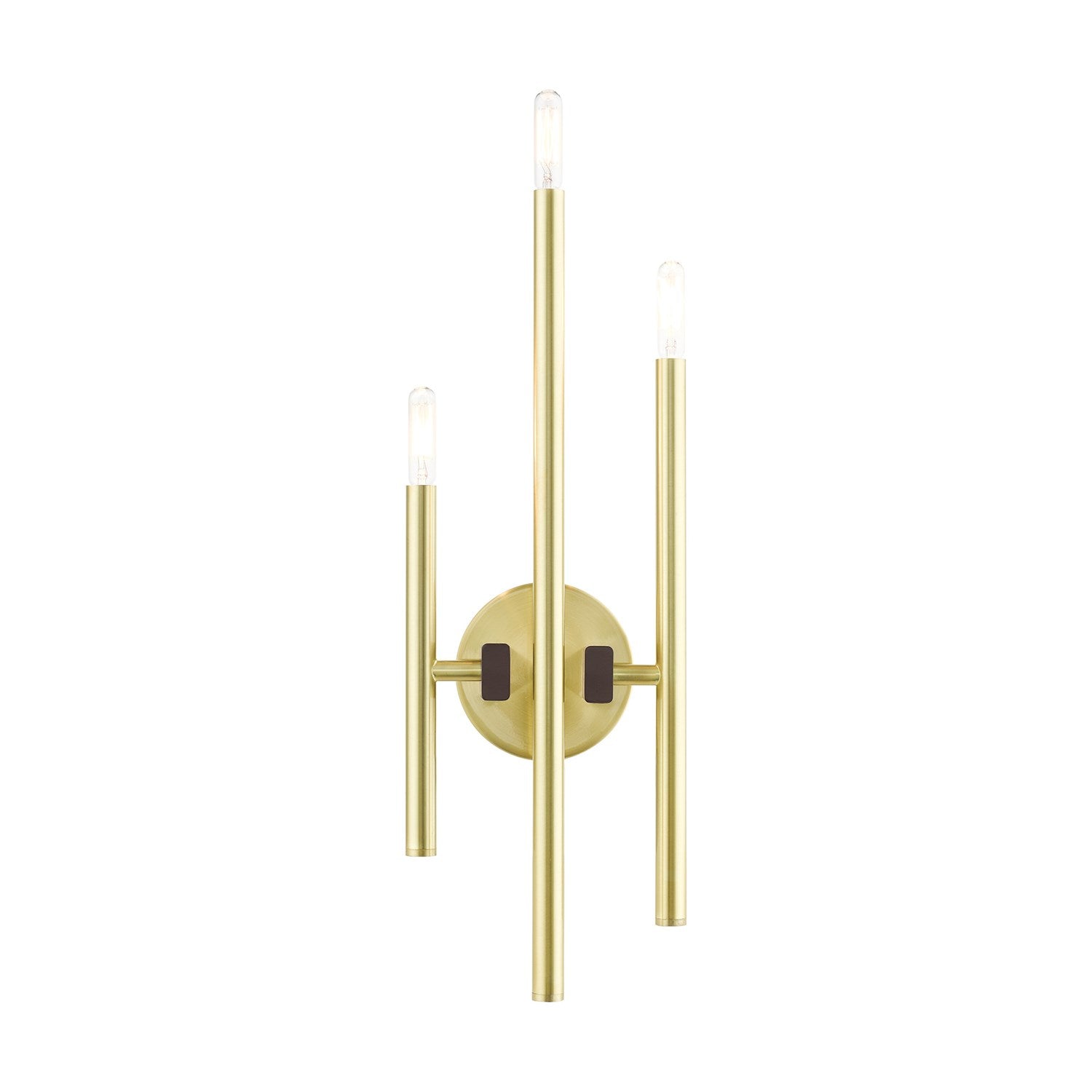 3 Light Satin Brass Ada Triple Sconce by Livex Lighting