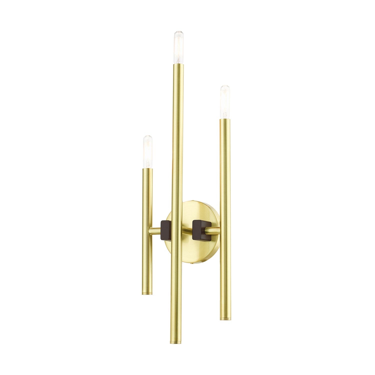3 Light Satin Brass Ada Triple Sconce