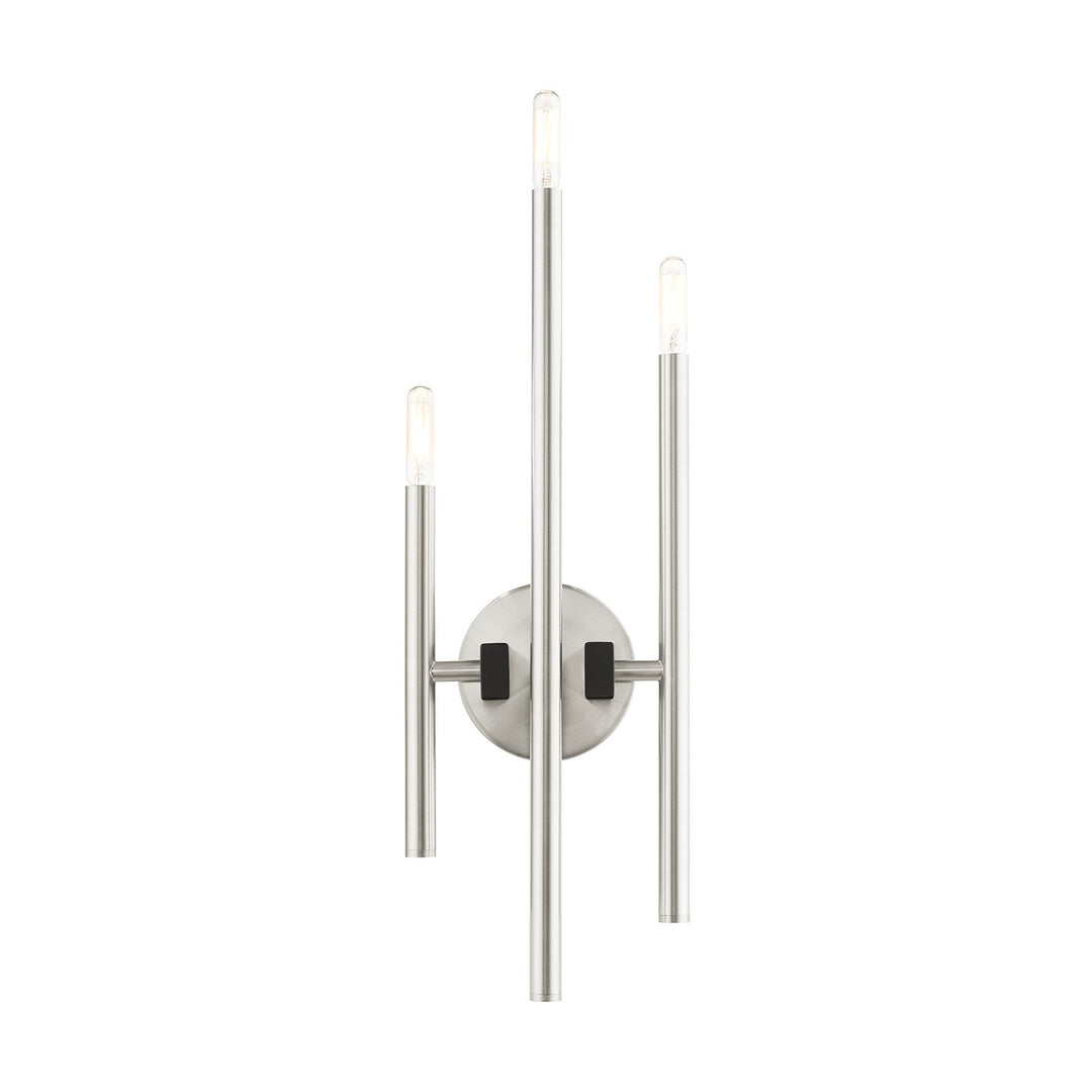3 Light Brushed Nickel Ada Triple Sconce by Livex Lighting