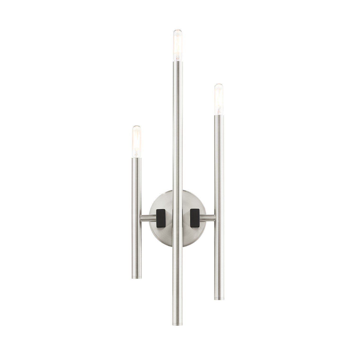 3 Light Brushed Nickel Ada Triple Sconce by Livex Lighting