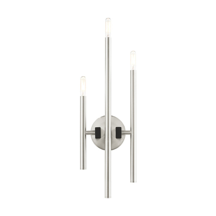 3 Light Brushed Nickel Ada Triple Sconce by Livex Lighting