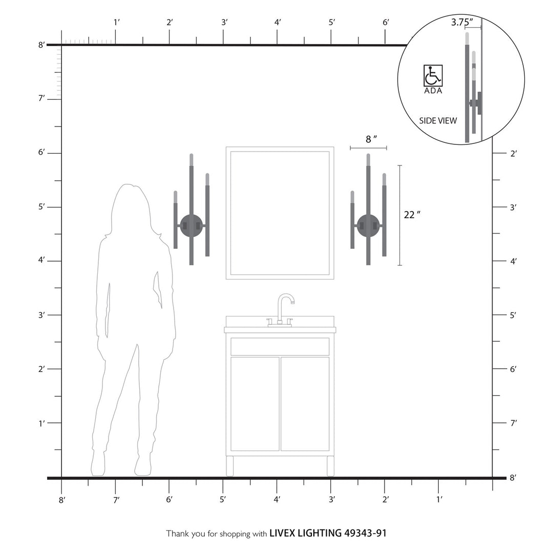 3 Light Brushed Nickel Ada Triple Sconce