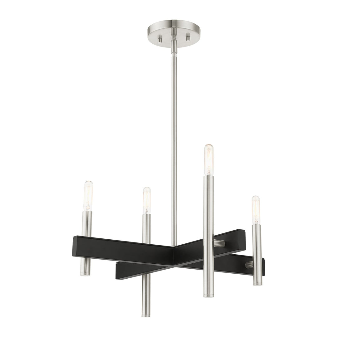 4 Light Brushed Nickel Chandelier