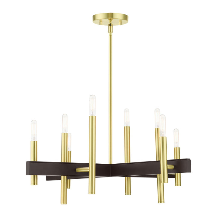 8 Light Satin Brass Chandelier