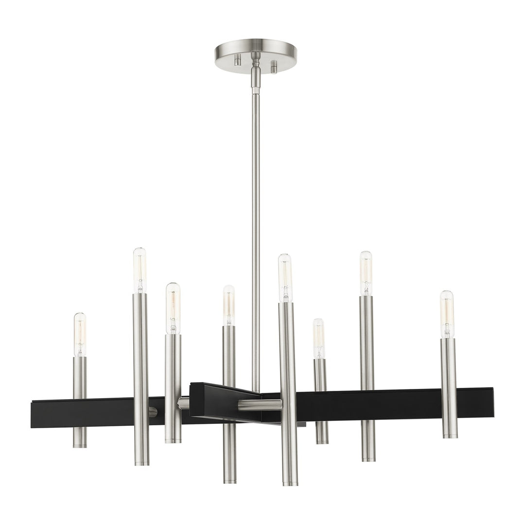 8 Light Brushed Nickel Chandelier