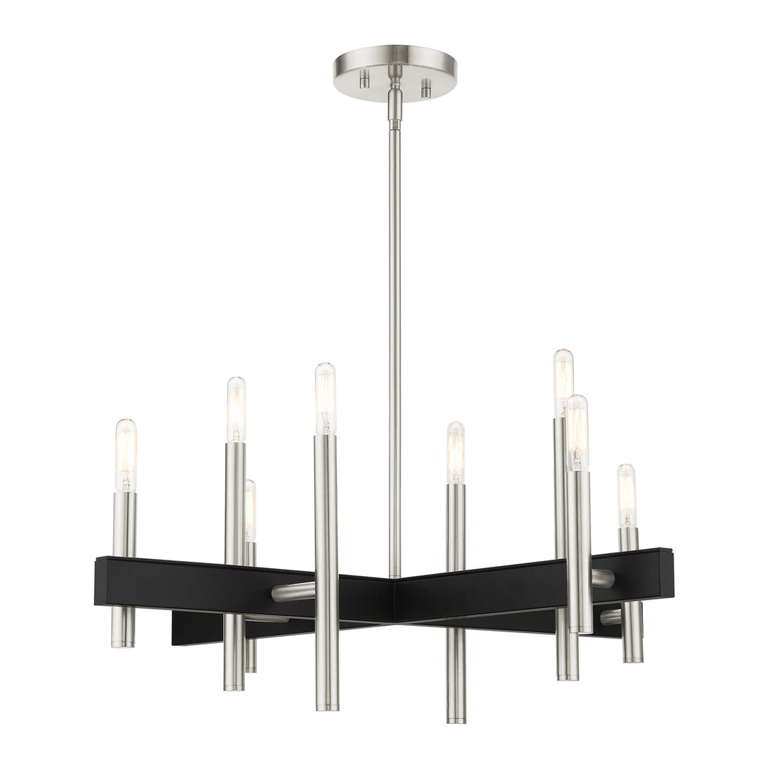 8 Light Brushed Nickel Chandelier
