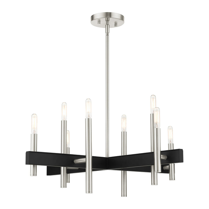 8 Light Brushed Nickel Chandelier