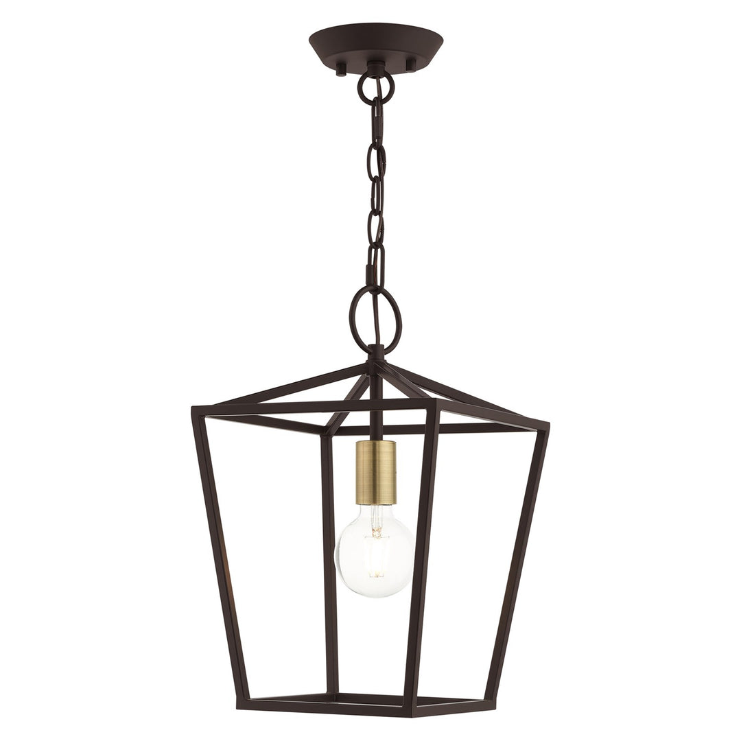 1 Light Bronze Convertible Lantern by Livex Lighting