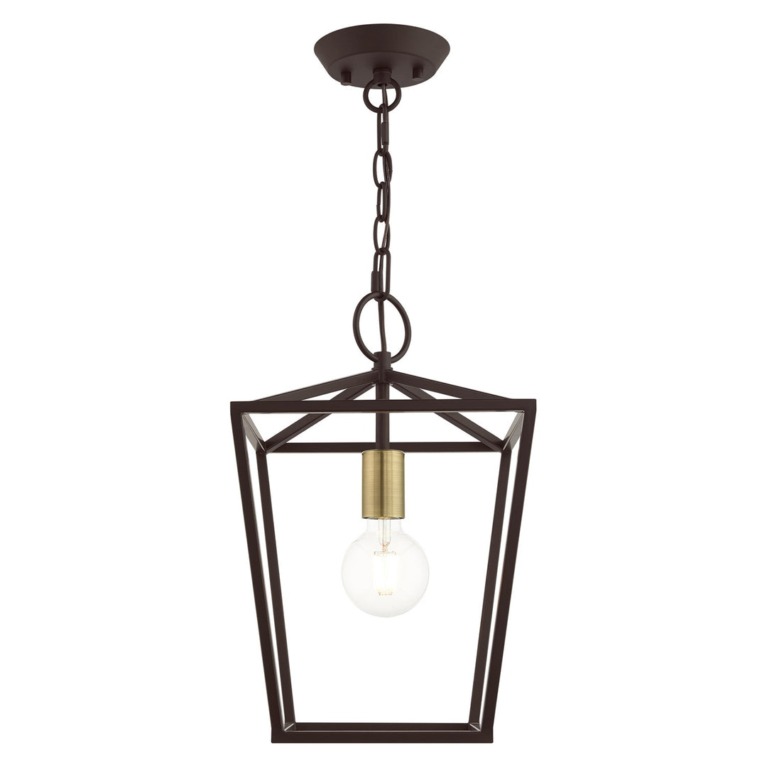 1 Light Bronze Convertible Lantern
